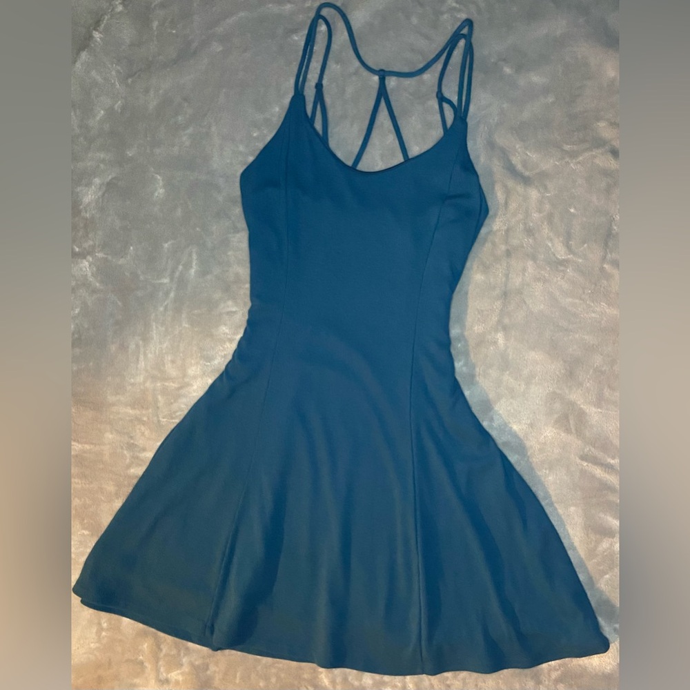 Aeropostale Elegant Blue Spaghetti Strap Dress
